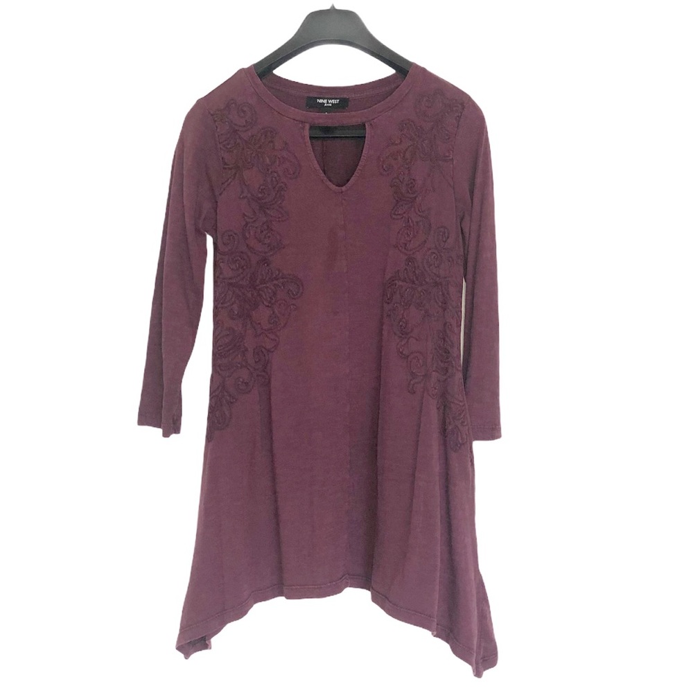 Nine West Jeans Lorrie Acid Wash Tunic S